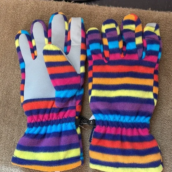 NWT - girl’s lands’ end fleece gloves - New - never worn - Picture 2 of 5